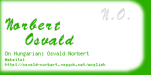 norbert osvald business card